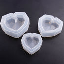 Diamond Heart Shaped Silicone Jewelry Mold Handcraft Epoxy Tools For Making