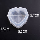 Diamond Heart Shaped Silicone Jewelry Mold Handcraft Epoxy Tools For Making