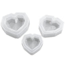 Diamond Heart Shaped Silicone Jewelry Mold Handcraft Epoxy Tools For Making