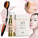 2in1 30ml Block Defect Whitening Cream Lotion Face Skin Care Concealer + Makeup Brushes