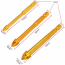 3pcs Hex Ti Porcelain Spear Head Ceramic Tile Glass Marble Drill Bits Set 6 8 10mm