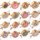 Women Straw Bag Handwoven Round Rattan Beach Handbag Crossbody Bag Tote Outdoor Travel