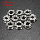 10pcs MF105ZZ 5x10x4mm Flanged Ball Bearings Double Shielded Ball Bearing