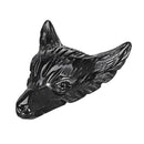 Natural Black Obsidian Wolf Head Pendant Necklace Jewelry Quartz Crystal Gift