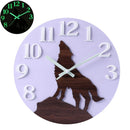 Wall Clock Night Light Function,12-Inch Silent Non-Ticking Quartz Decorativ