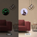 Wall Clock Night Light Function,12-Inch Silent Non-Ticking Quartz Decorativ