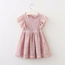 Girls Dresses Kids Baby Girls Floral Cute Lace Princess Hollow Dress Clothe C2H7