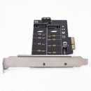 1X(Dual M.2 Pcie Adapter, M2 Ssd Nvme (M Key) Or Sata (B Key) 22110 2280 22