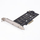 1X(Dual M.2 Pcie Adapter, M2 Ssd Nvme (M Key) Or Sata (B Key) 22110 2280 22