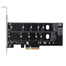 1X(Dual M.2 Pcie Adapter, M2 Ssd Nvme (M Key) Or Sata (B Key) 22110 2280 22
