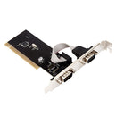 New 2 Ports Pci To Com 9Pin Serial Port RS232 Expand Riser Card Adapter TX3