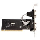 New 2 Ports Pci To Com 9Pin Serial Port RS232 Expand Riser Card Adapter TX3