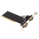 New 2 Ports Pci To Com 9Pin Serial Port RS232 Expand Riser Card Adapter TX3