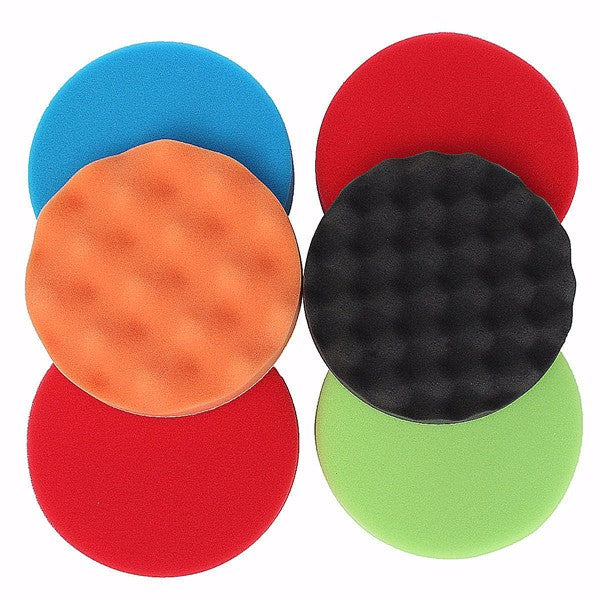6pcs 6 Inch 150mm Polishing/Buffing Pad Set For Car Polisher Detail Polishing