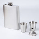 1X(Portable 8 Oz Stainless Steel Hip Flask Pocket Drinkware Flagon Gift Pac