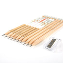 AIHAO 10 Pcs Cartoon Wooden Pencil Set HB Pencil with Sharpener 90142