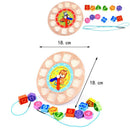 Wooden Toys Colorful 12 Digital Clock Toys Digital Geometry Cognitive Match