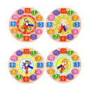 Wooden Toys Colorful 12 Digital Clock Toys Digital Geometry Cognitive Match