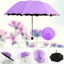 New Lady Princess Magic Flowers Dome Parasol Sun/Rain Folding Umbrella Prai L7U4