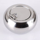 1X(Creative Stainless Steel Drum Shape Lid Ashtray With Cover Car Living Ro