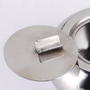 1X(Creative Stainless Steel Drum Shape Lid Ashtray With Cover Car Living Ro