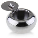 1X(Creative Stainless Steel Drum Shape Lid Ashtray With Cover Car Living Ro