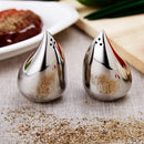 1X(Droplets Shape Stainless Steel Cruet Bottles Seasoning Salt Shaker Cans