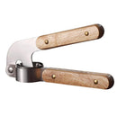 1X(Stainless Steel Garlic Press With Wooden Handle Garlic Crusher Cutter Gi