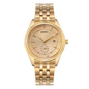 CHENXI 069A Calendar Gold Case Casual Men Watches Stainless Steel Strap Quartz Watch