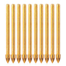 10pcs Titanium Ceramic Glass Drill Bit Tungsten Carbide Cross Spear Head Dr O4H9