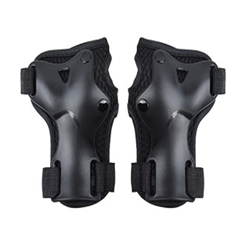 Children's Skating Riding Safety Protective Helmet Protective Gear Wrist Guards Elbow Knee Pads Rock Climbing 7 Sets Black
