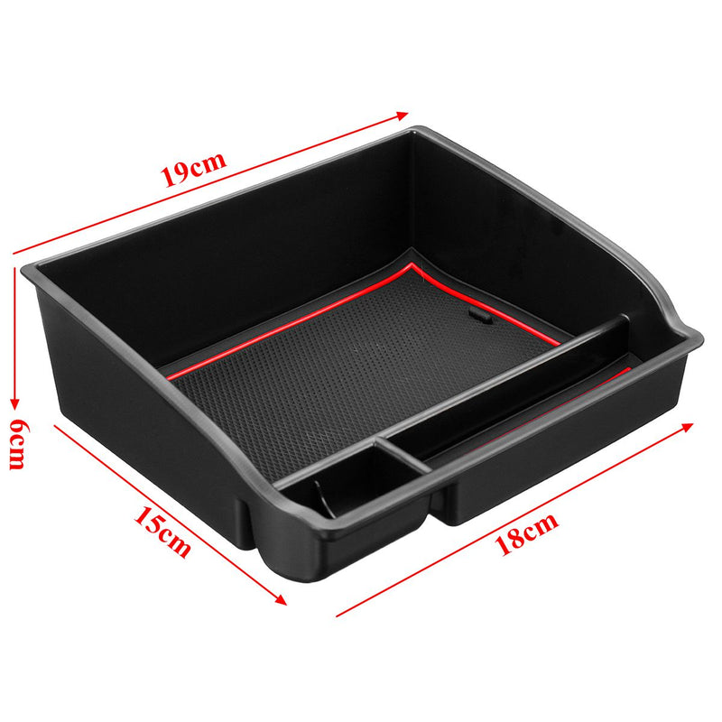 Center Console Tray Armrest Car Storage Box with Mat For Toyota Hilux 2015-2018