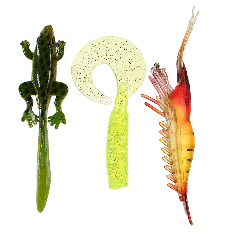 ZANLURE 106pcs All Depth Mixed Fishing Lure Sets Hard Baits/Soft Lures Fake Artificial Bait With Box