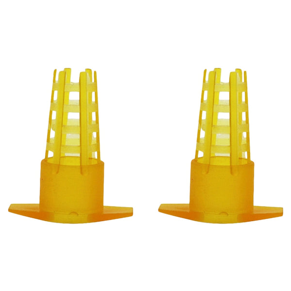 30Pcs Beekeeping Tools Yellow Plastic Bee Queen Cage Protective Cover Beeke