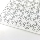 1X(Silicone Dough Mat Bakeware 26X60Cm Macaron 65 Circles Pastry Oven Pasta