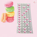 1X(Silicone Dough Mat Bakeware 26X60Cm Macaron 65 Circles Pastry Oven Pasta