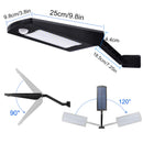 1X(66 Led Wireless Solar Lights Led Outdoor Decor Waterproof Pir Motion Sen