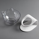 1X(Cute Cat Bowl Cat Ears Transparent Anti Skid With Raised Stand Pet Food