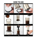 1X(Press Coffee Portable Coffee Maker Air Press Espresso Machine With 350Pc
