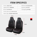 Car Universal Front Seat Cover Fashion Style Leather Seat Interior Seat Cov
