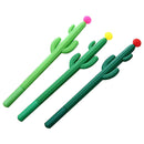 1X(Pack Of 30 Cactus Shaped Ballpoint Black 0.5Mm Gel Ink Rollerball Pen Fo