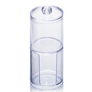 1X(Two-Layer Acrylic Organizer Plastic Transparent Round Portable Container