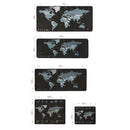 Voground Mouse Pad World Map Natural Rubber Material Locking Edge Waterproo