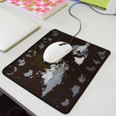 Voground Mouse Pad World Map Natural Rubber Material Locking Edge Waterproo