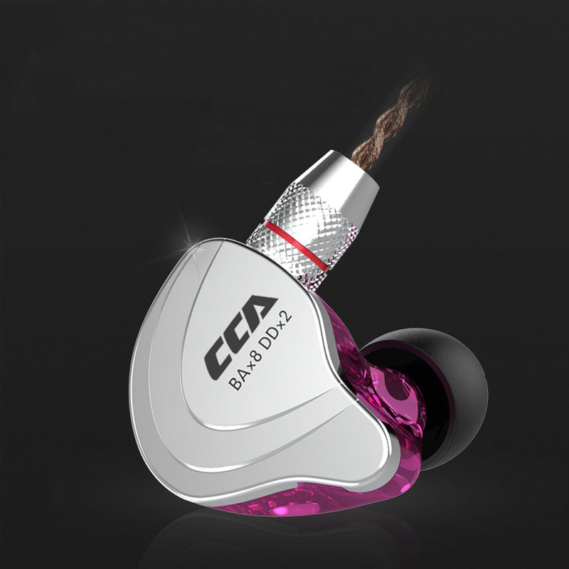 CCA C10 4BA+1DD 3.5mm 4 Balanced Armatured 1 Dynamic In Ear 10 Drive Units Earphone HiFi DJ Monitor Sports Headphone With Mic Detachable Cable