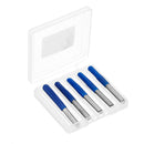 Drillpro 5pcs 4mm Shank 0.1mm Tip 15/20/30/45/60 Degree Tungsten Steel Engraving Bit CNC Tool