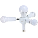 3 in 1 Rotatable E27 Base LED Light Lamp Bulb Adapter Holder Socket Splitter