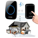 Cacazi Waterproof Wireless Doorbell Dc Battery-Operated 300M Remote Led Fla