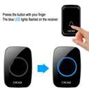 Cacazi Waterproof Wireless Doorbell Dc Battery-Operated 300M Remote Led Fla