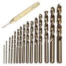 15Pcs Metric M35 Cobalt Steel Drill Set Heat-Resistant Thread Drill Bit Wit